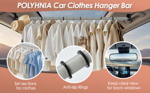 car clothes hanger bar, adjustable 30 64 inch clothes rack for car travel, heavy duty wrinkle free telescopic cars hanger for trucks, suvs, rvs, toad trippers, and rvs
