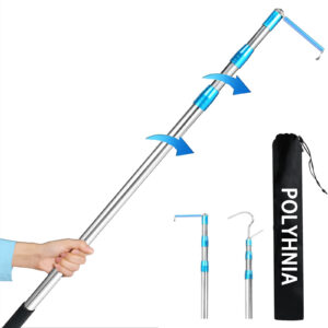 polyhnia truck cargo grabber pickup truck bed cargo retriever, 6 ft cargo bar extendable pickup hook, truck bed accessories