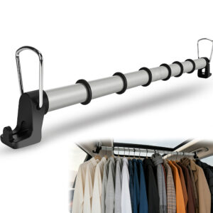 car clothes hanger bar, adjustable 30 64 inch clothes rack for car travel, heavy duty wrinkle free telescopic cars hanger for trucks, suvs, rvs, toad trippers, and rvs